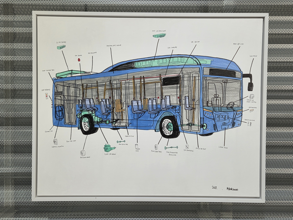 권세진 작가 ‘블루마린 저상버스’. 2025.6.20 /이시은기자 see@kyeongin.com