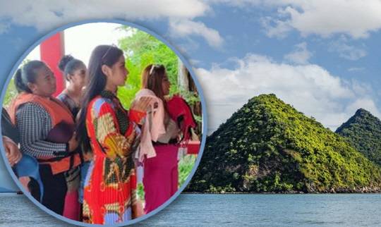 태국에서 여성 가슴 모양의 한 섬이 사랑과 로맨스에 대한 축복을 찾는 여성들의 순례지로 각광받고 있다.<홍콩 사우스차이나모닝포스트 보도 캡처>