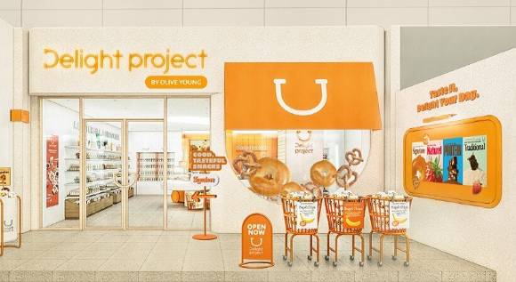 올리브영이 부산 해운대에 개점한 건강 간식 자체 브랜드 '딜라이트 프로젝트 해운대점' 매장. [사진=CJ올리브영]