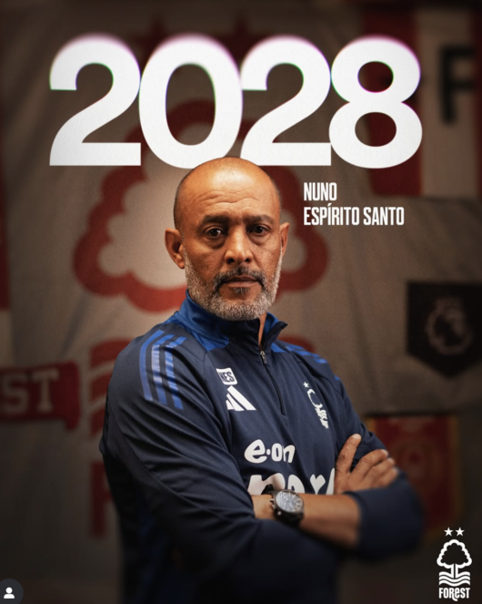 [사진] 누누 에스피리투 산투 감독 / 노팅엄 소셜 미디어 계정