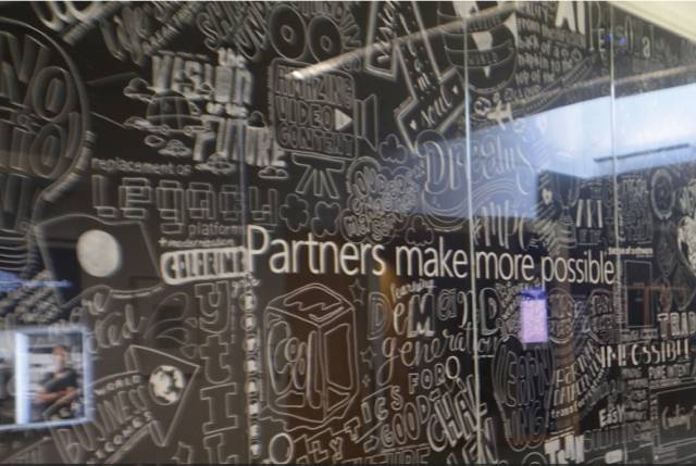 마이크로소프트 본사 한 쪽 벽면을 채운 파트너십의 원칙에 관한 문구 /레드먼드=정혜진기자