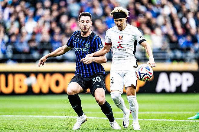 우라와 레드 다이아몬즈와 인터 밀란의 2025 국제축구연맹(FIFA) 클럽 월드컵 경기 모습. /사진=우라와 레즈 홈페이지 캡처