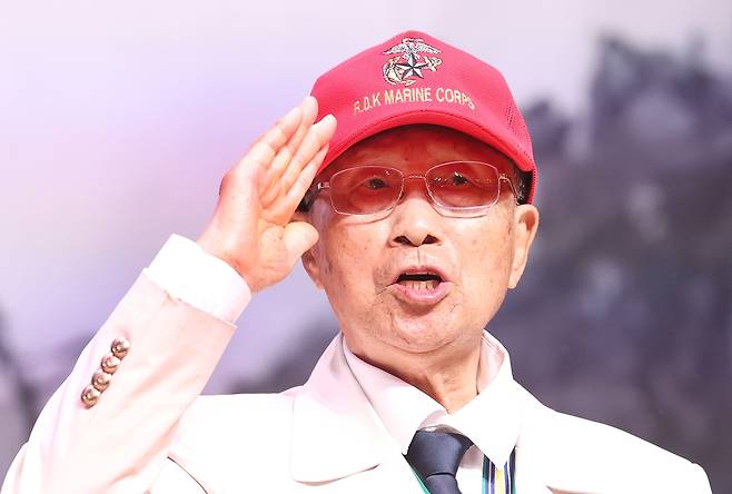 해병 7기 김영호(96) 옹 [촬영 양지웅]