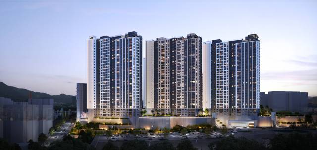 양산자이 파크팰리체 투시도. 분양업체 제공