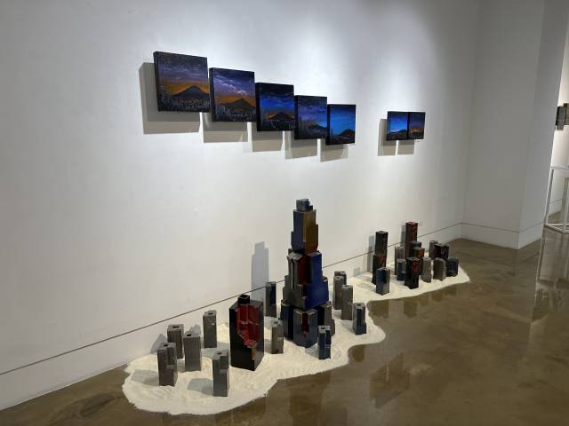 홍민수, 도시 이미지 설치 전경. 김은영 기자