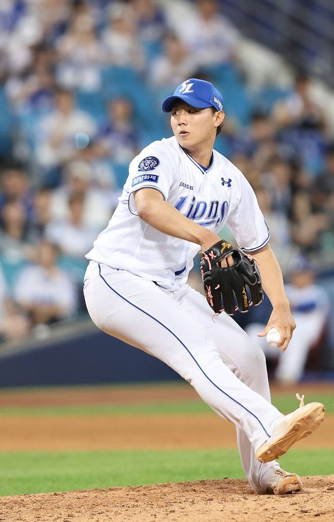 배찬승이 '2025 신한 SOL뱅크 KBO 올스타전' 베스트 12 중간투수로 선정됐다. <삼성 라이온즈 제공>