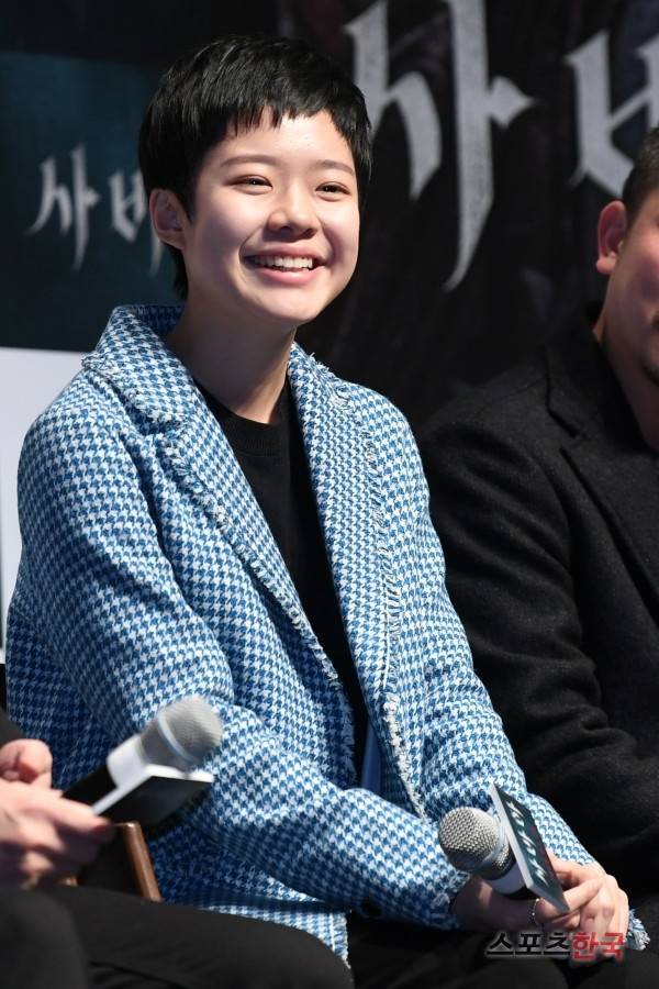 영화 '사바하' 제작보고회에 참석한 이재인. 사진=이혜영 기자 lhy@hankooki.com