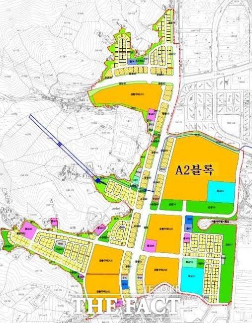 구름산지구 도시개발사업 토지이용 계획도 /광명시