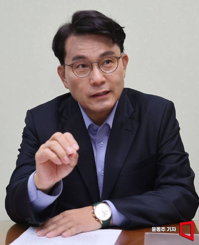 윤상현 국민의힘 의원이 아시아경제와 인터뷰를 하고 있다. 윤동주 기자