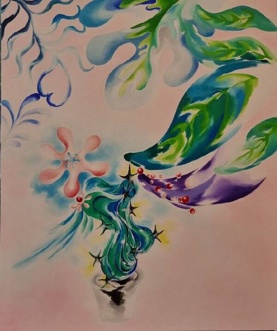 노정인 작가 '나를 닮은 선인장2' (유화, 61×50cm, 2025년)