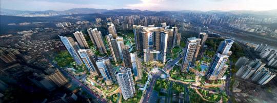 현대건설 컨소시엄이 수주한 경기도 구리시 수택동 재개발정비사업지 조감도. [현대건설 제공]