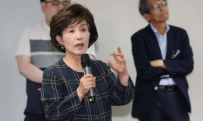 지난 12일 진실화해위 대회의실에서 열린 ‘종합보고서 작성 발족식’에서 박선영 위원장이 발언하고 있다. 진실화해위 제공