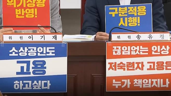 지난 10일 정부세종청사에 열린 최저임금위원회 4차 전원회의. (SBS 캡처)