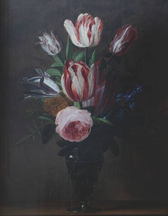 어두운 배경에 화려한 꽃들이 대조를 이루는 다니엘 세이거스의 작품. ⓒ Johannesburg Art Gallery, Johannesburg