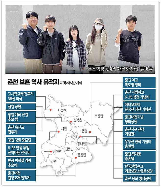 ▲ 춘천 학생 동아리 ‘어색한 사이’ 멤버들