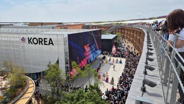 오사카 엑스포 행사장 내 한국관 전경. 코트라 제공