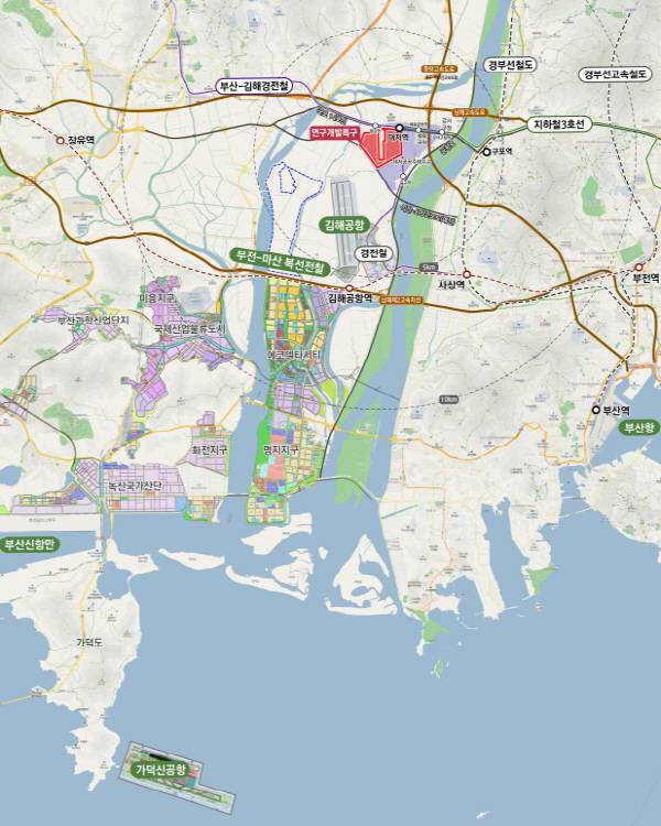 부산연구개발특구 첨단복합지구 조성 사업지.  한국토지주택공사 제공