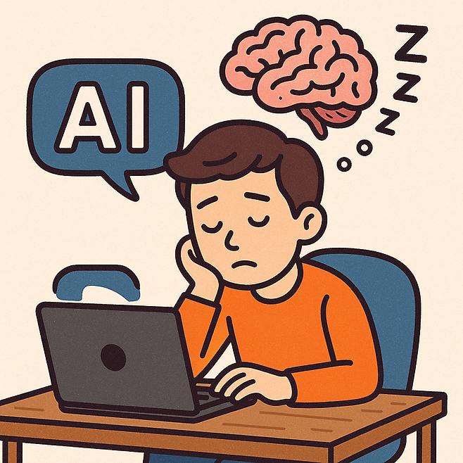 MIT 연구에 따르면 챗GPT를 사용해 에세이를 쓸 경우 뇌 활동량이 줄어드는 것으로 나타났다. [그림=챗GPT[