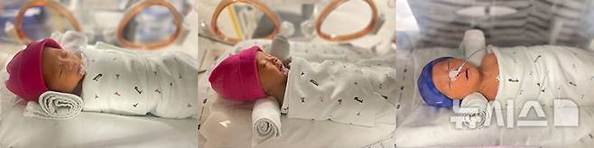 [성남=뉴시스] 세쌍둥이가 분당차여성병원 신생아집중 치료실에서 치료받고 있는 모습(사진=분당차여성병원 제공) 기사 내용과 직접 관련 없음.