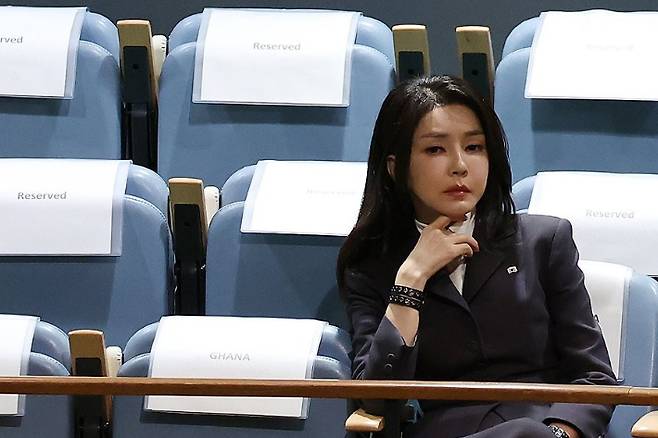 윤석열 전 대통령의 배우자 김건희 여사. 연합뉴스