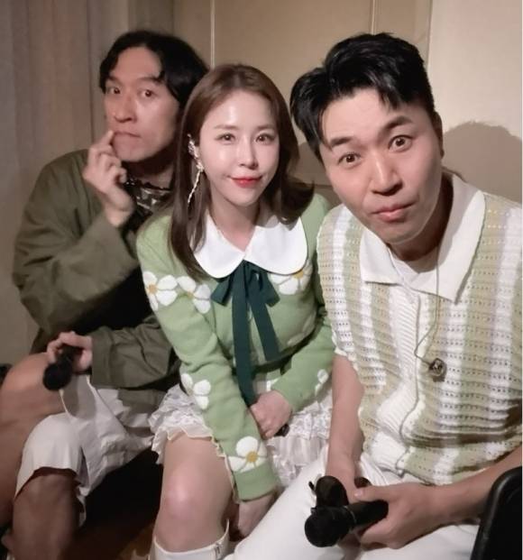 코요태 멤버 빽가(왼쪽부터), 신지, 김종민. 신지 인스타그램 캡처