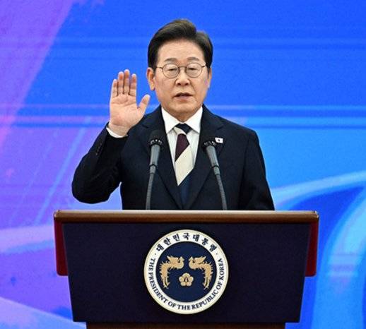 이재명 대통령이 6월 4일 서울 여의도 국회 의사당에서 제21대 대통령 취임선서를 하고 있다. 동아DB