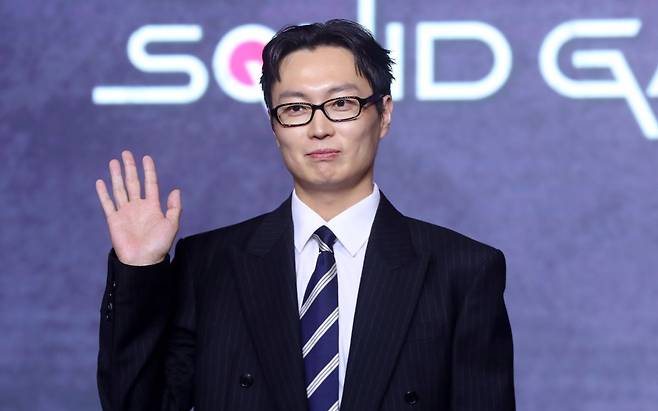 [서울=뉴시스] 김혜진 기자 = 배우 노재원이 9일 오전 서울 용산구 드래곤시티에서 열린 넷플릭스 시리즈 오징어게임 시즌3(감독 황동혁) 제작발표회에서 포즈를 취하고 있다.  2025.06.09. jini@newsis.com