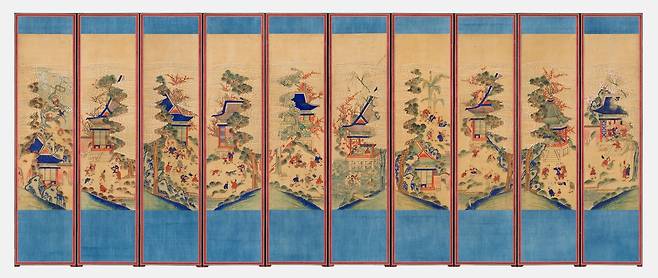 '백동자도 병풍' 미국 덴버미술관 소장품 [국가유산청 제공. 재판매 및 DB 금지]