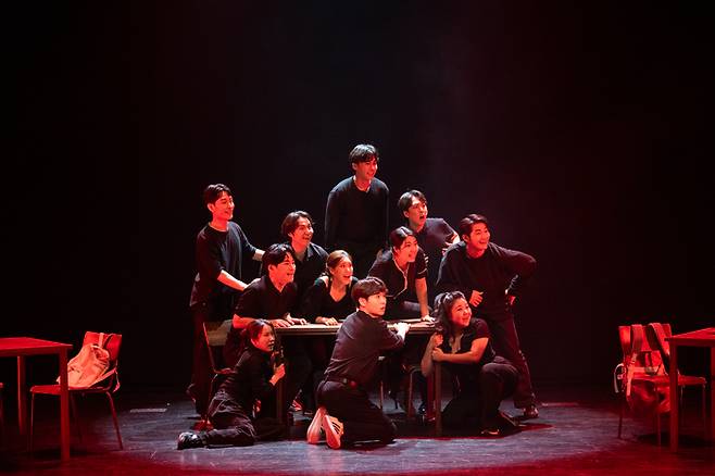 지난 23일 대구문화예술회관 비슬홀에서 열린 뮤지컬 '설공찬' 제작발표회에서 배우들이 주요 넘버를 선보이고 있다. <대구문화예술진흥원 제공>