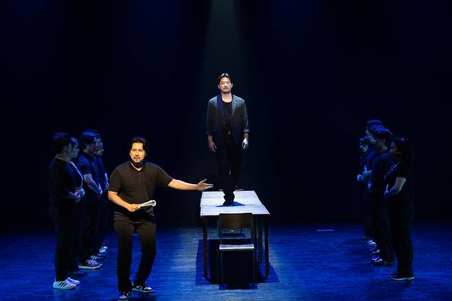 지난 23일 대구문화예술회관 비슬홀에서 열린 뮤지컬 '설공찬' 제작발표회에서 배우들이 주요 넘버를 선보이고 있다. <대구문화예술진흥원 제공>