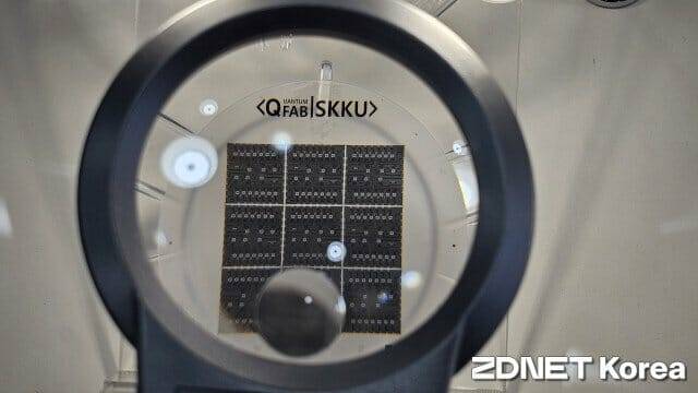 성균관대에서 개발한 양자프로세서(사진=남혁우 기자)