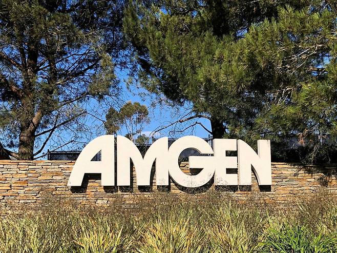 미국 캘리포니아 주에 있는 암젠(Amgen) 본사 건물 앞. /로이터
