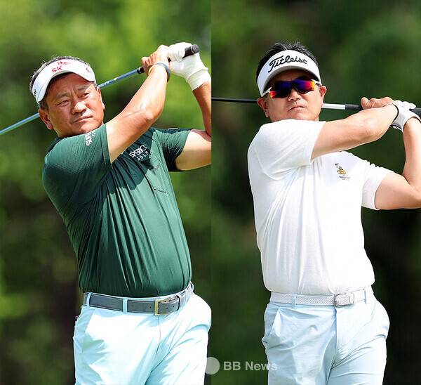 2025년 미국프로골프(PGA) 챔피언스투어 메이저 대회인 제45회 US 시니어 오픈 챔피언십에 출전하는 최경주, 양용은 프로. 사진제공=ⓒAFPBBNews = News1