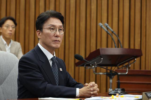 김민석 국무총리 후보자가 24일 국회에서 열린 인사청문회에 참석해 있다. 뉴시스