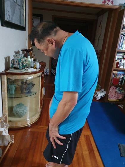 2년 전 건강이 안 좋았을 때. [사진 이봉주]