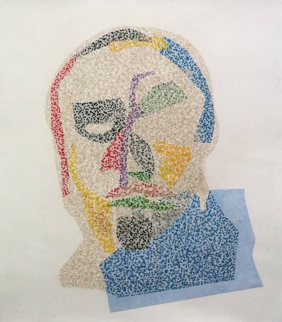 이길우, 이웃사람2, 2024, 53x46cm, Incense, Mixed media on hanji paper. 사진 선화랑