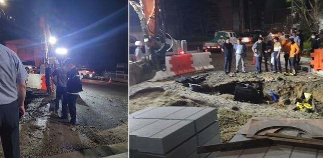 광주 신현동 상수관로가 이탈사고 현장. 독자 제공