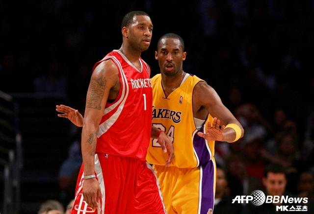 한때 코비 브라이언트의 라이벌이었던 남자, 트레이시 맥그레이디. 그는 자신이 왜 우승하지 못했는지에 대해 환경과 기회를 탓했다. 사진=AFPBBNews=News1