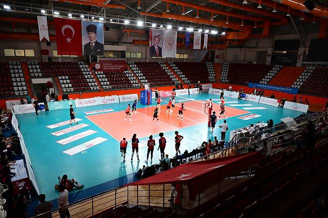 여자부 외국인 선수 트라이아웃 모습. 한국배구연맹