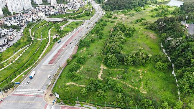 화성특례시 장지동 1131번지 일대 동탄 대형물류창고 부지 전경. 사진=오산시청