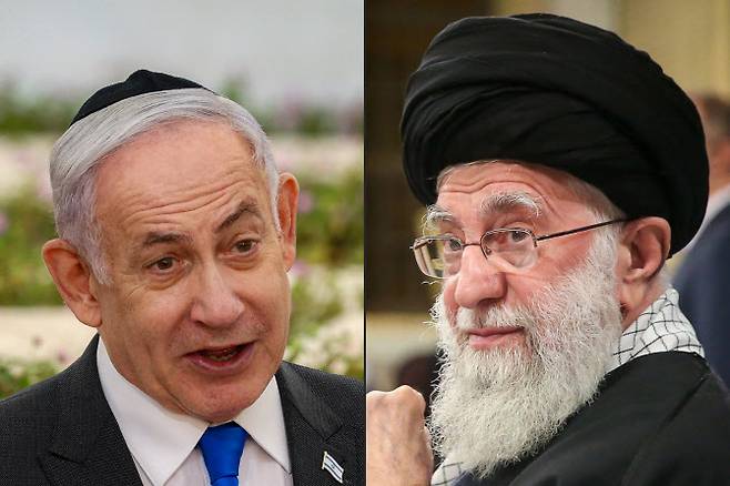 베냐민 네타냐후 이스라엘 총리(왼쪽)와 아야톨라 알리 하메네이 이란 최고지도자(사진=AFP)