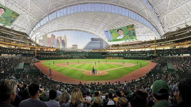 (라스베가스에 건설될 오클랜드 구단 홈구장)