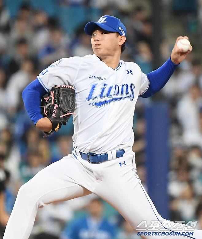 27일 대구 라이온즈파크에서 열린 롯데-삼성전. 8회초 배찬승이 투구하고 있다. 대구=정재근 기자 cjg@sportschosun.com/2025.5.27/