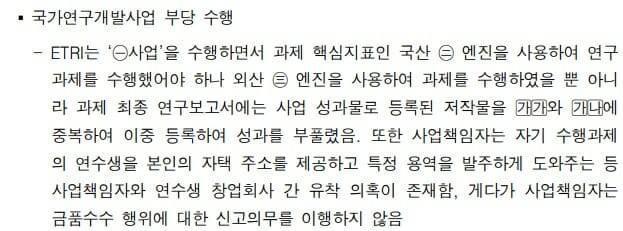 한국전자통신연구원 감사위원회는 ETRI 종합감사 보고서를 발표했다(이미지=한국전자통신연구원 감사위원회)