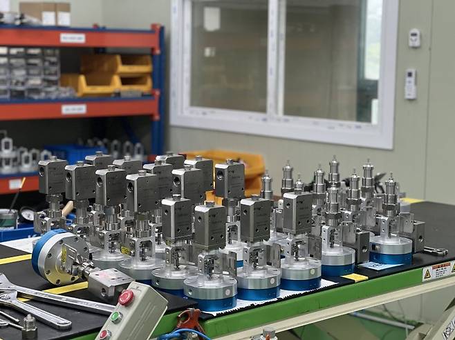 엠티에이치콘트롤밸브의 수소 충전소 초고압 컨트롤 밸브 중소벤처기업진흥공단 제공