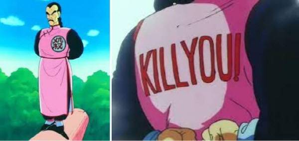 라우는 드래곤볼의 도백백 복장으로 바뀌었....