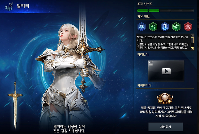 ▲ 홀리나이트의 젠더락 클래스 '발키리'