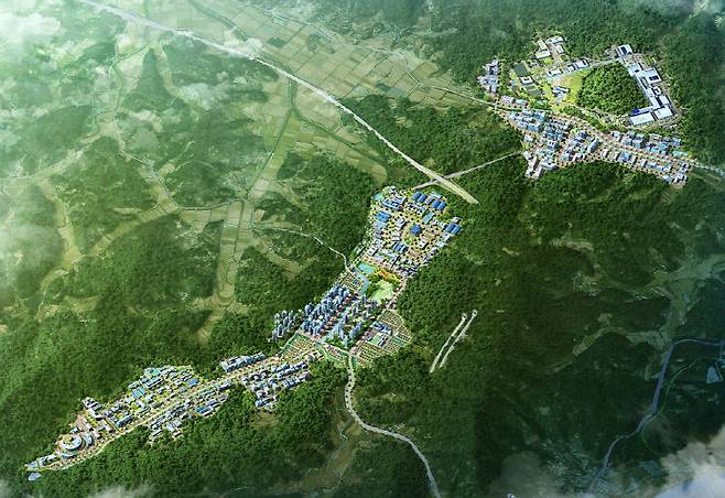 국제과학비즈니스벨트 거점지구(신동·둔곡) 조감도. 제공은 대전시