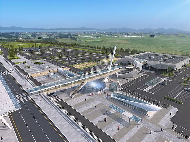 무안국제공항역 KTX 정거장 부분 조감도.