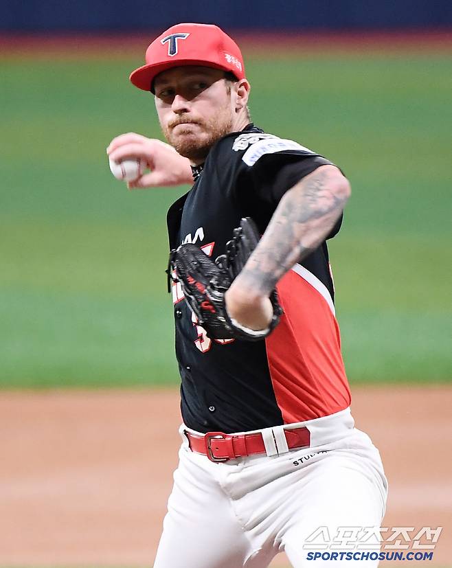 25일 서울 고척스카이돔에서 열린 KIA-키움전. KIA 선발투수 올러가 투구하고 있다. 고척=정재근 기자 cjg@sportschosun.com/2025.6.25/